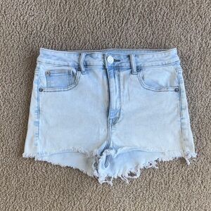 American Eagle Light Wash Denim Cutoff Shorts - Women's Light Blue Jean Shorts